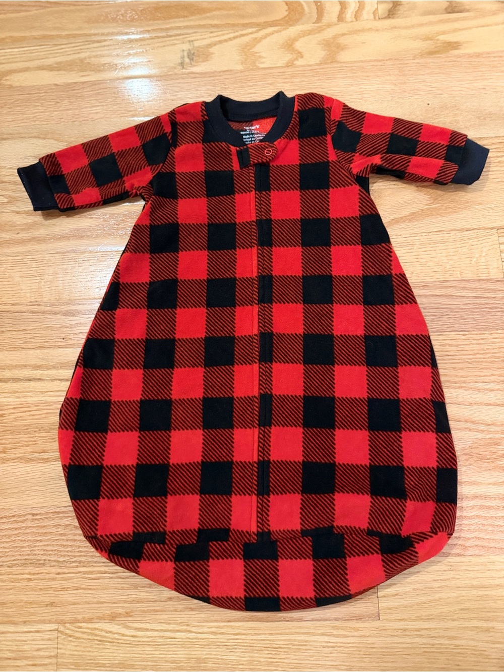 Red Plaid Carter's Fleece Sleep Sack